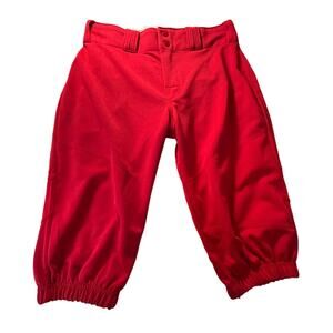 Alleson Athletic Youth XL Red Baseball Pants Elastic Cuff Excellent Condition